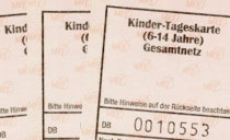 Дитячий денний квиток Die Kinder-Tageskarte на одну дитину віком від 6 до 14 років