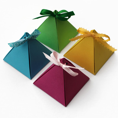 Трикутний пакетик для подарунка